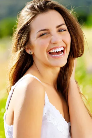 Woman smiling