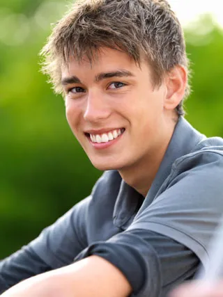 Teen smiling